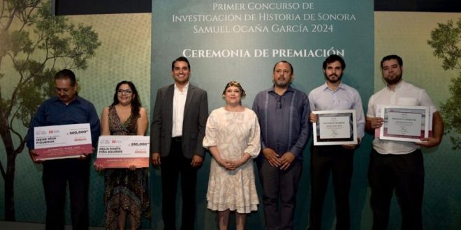 Premian a ganadores del Primer Concurso de Investigación de Historia de Sonora “Samuel Ocaña García” 2024